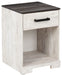 Shawburn - White / Black / Gray - One Drawer Night Stand - Open Cubby Sacramento Furniture Store Furniture store in Sacramento