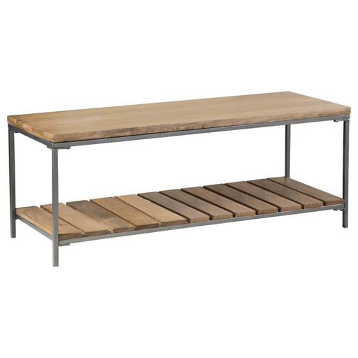 Gerbera - Accent Bench With Slat Shelf - Natural And Gunmetal Sacramento Furniture Store Furniture store in Sacramento