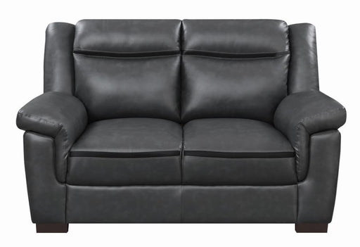 Arabella - Pillow Top Upholstered Loveseat - Gray Sacramento Furniture Store Furniture store in Sacramento