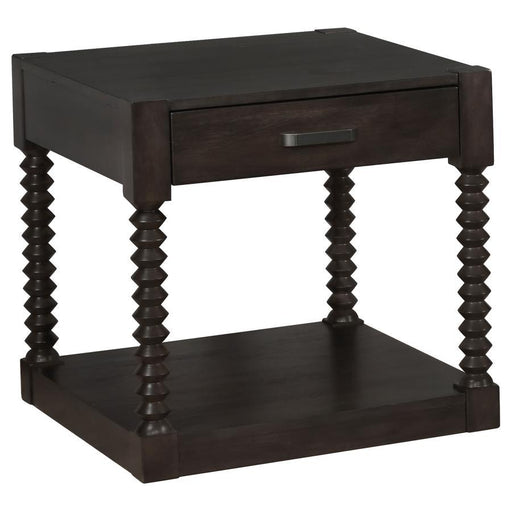 Meredith - 1-Drawer End Table - Coffee Bean Sacramento Furniture Store Furniture store in Sacramento