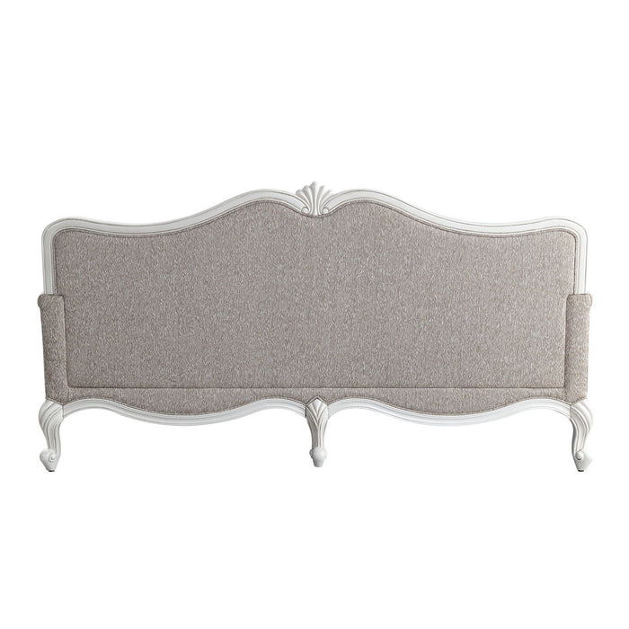 Ciddrenar - Sofa - Fabric & White Finish Sacramento Furniture Store Furniture store in Sacramento