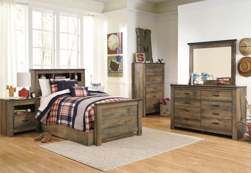 Trinell - Brown - Twin Bookcase Bed With 1 Large Storage Drawer Sacramento Furniture Store Furniture store in Sacramento