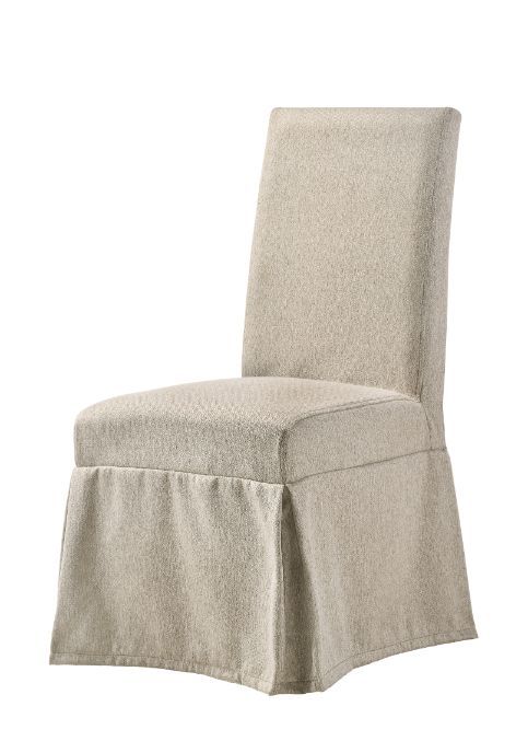 Faustine - Side Chair (Set of 2) - Tan Fabric & Salvaged Light Oak Finish - 40" Sacramento Furniture Store Furniture store in Sacramento