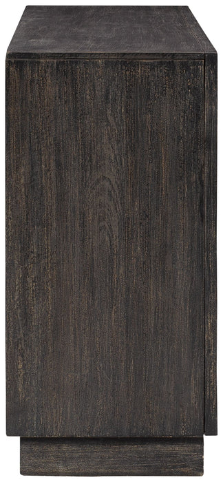 Roseworth - Distressed Black - Accent Cabinet Sacramento Furniture Store Furniture store in Sacramento