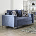 Jodie - Loveseat - Satin Blue / Silver Sacramento Furniture Store Furniture store in Sacramento