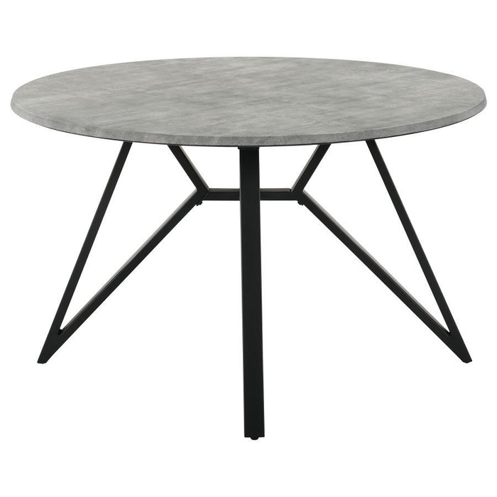 Neil - 5 Piece Round Dining Set - Concrete And Gray Sacramento Furniture Store Furniture store in Sacramento