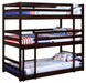 Sandler - Twin Triple Bunk Bed - Cappuccino Sacramento Furniture Store Furniture store in Sacramento