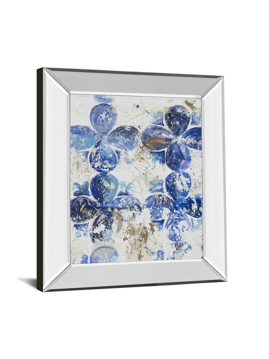 Blue Quatrefoil IIl By Patricia Pinto - Mirror Framed Print Wall Art - Blue