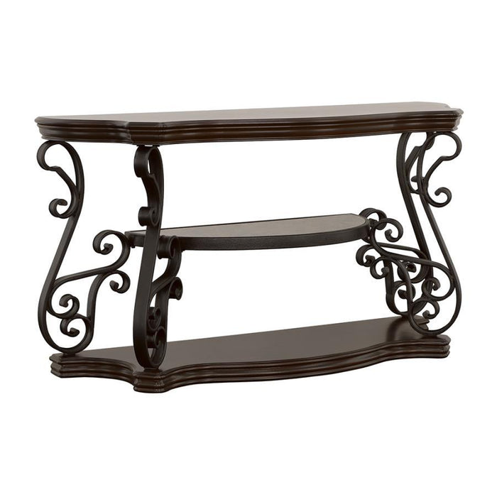 Laney - Sofa Table - Deep Merlot And Clear Sacramento Furniture Store Furniture store in Sacramento