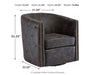 Brentlow - Distressed Black - Swivel Chair Sacramento Furniture Store Furniture store in Sacramento