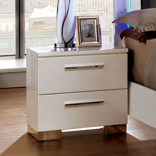 Clementine - Nightstand - Glossy White Sacramento Furniture Store Furniture store in Sacramento