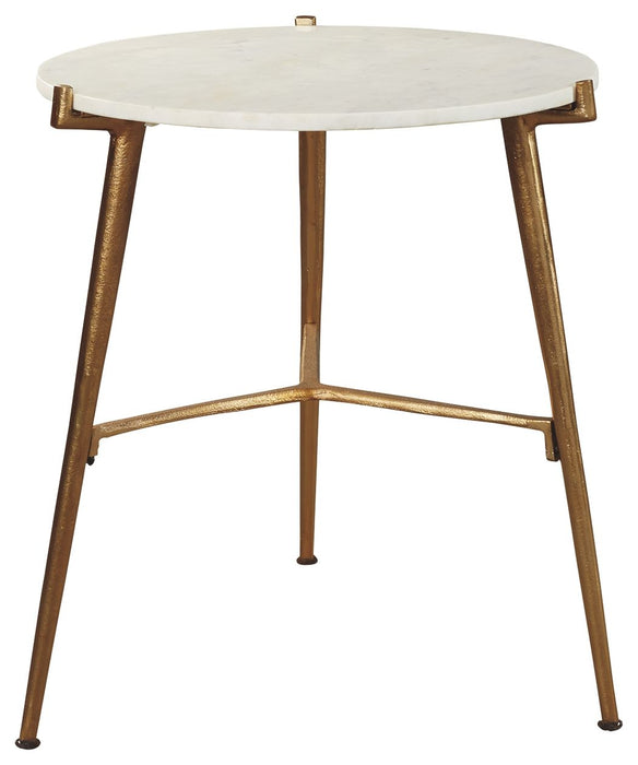 Chadton - White / Gold Finish - Accent Table Sacramento Furniture Store Furniture store in Sacramento