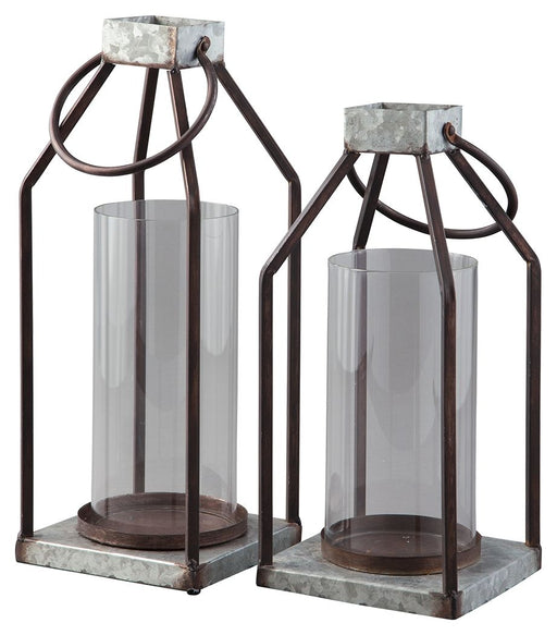 Diedrick - Gray / Black - Lantern Set (Set of 2) Sacramento Furniture Store Furniture store in Sacramento