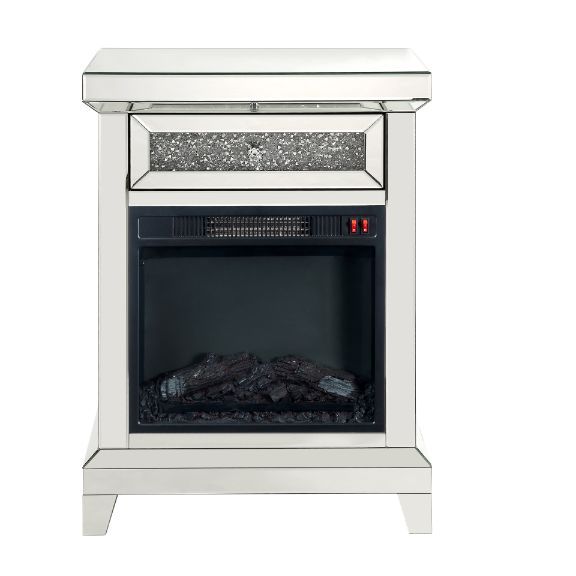 Noralie - Fireplace - Pearl Silver - 35" Sacramento Furniture Store Furniture store in Sacramento