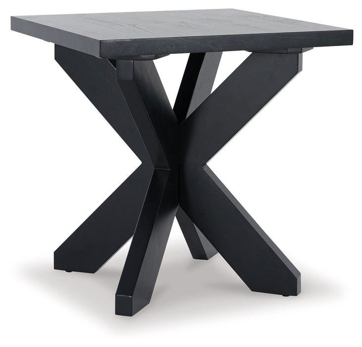 Joshyard - Black - Square End Table Sacramento Furniture Store Furniture store in Sacramento