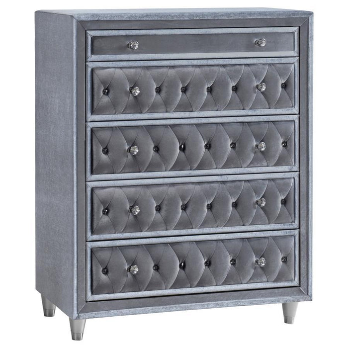 Antonella - 5-Drawer Upholstered Chest Sacramento Furniture Store Furniture store in Sacramento