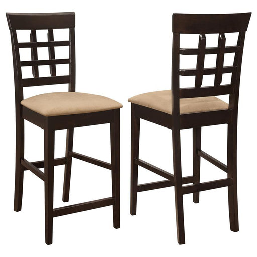 Gabriel - Upholstered Counter Height Stools (Set of 2) - Cappuccino And Beige - Wood Sacramento Furniture Store Furniture store in Sacramento