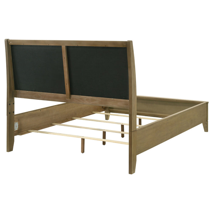 Granada - Upholstered Queen Panel Bed - Natural Pine