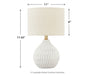 Wardmont - White - Ceramic Table Lamp Sacramento Furniture Store Furniture store in Sacramento