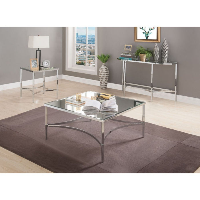 Petunia - Coffee Table - Chrome & Mirror