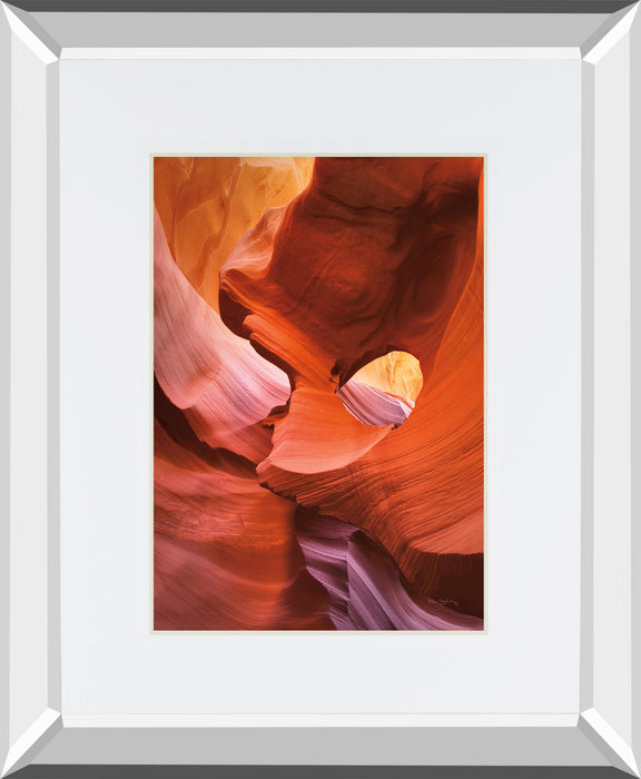 Lower Antelope Canyon Iv By Alan Majchrowicz Mirrored Frame - Red