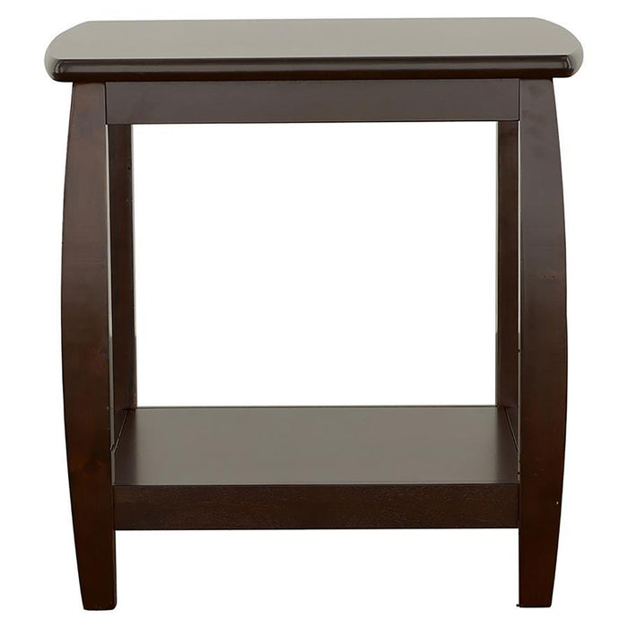 Dixon - Square End Table With Bottom Shelf - Espresso Sacramento Furniture Store Furniture store in Sacramento