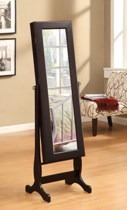 Belzar - Jewelry Cheval Mirror With Drawers - Cappuccino Sacramento Furniture Store Furniture store in Sacramento