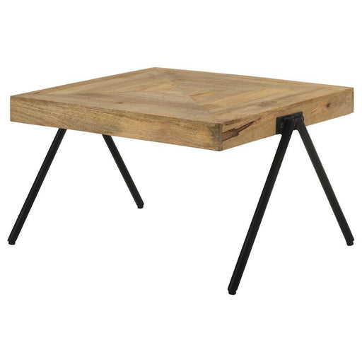 Avery - Rectangular Coffee Table With Metal Legs - Natural And Black Sacramento Furniture Store Furniture store in Sacramento