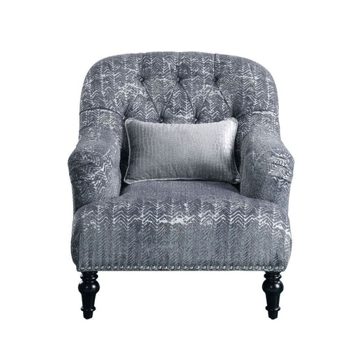 Gaura - Chair - Pattern Gray Velvet Sacramento Furniture Store Furniture store in Sacramento