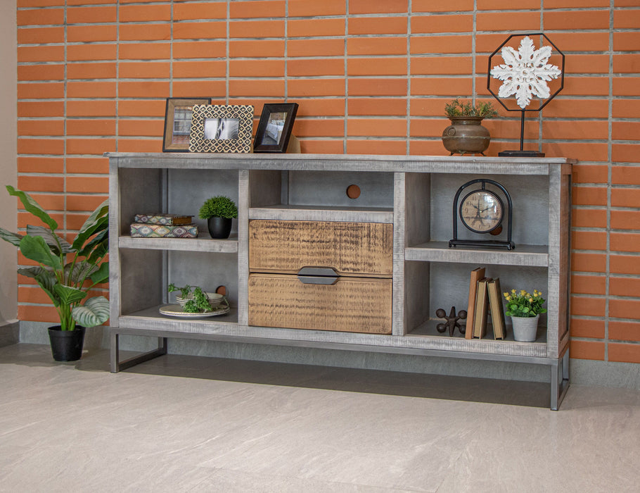 Mita - TV Stand / Console - Honey Brown / Light Gray