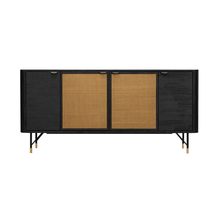 Saratoga - Sideboard Buffet With Rattan - Black Acacia