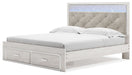 Altyra - White - King Upholstered Storage Bed Sacramento Furniture Store Furniture store in Sacramento