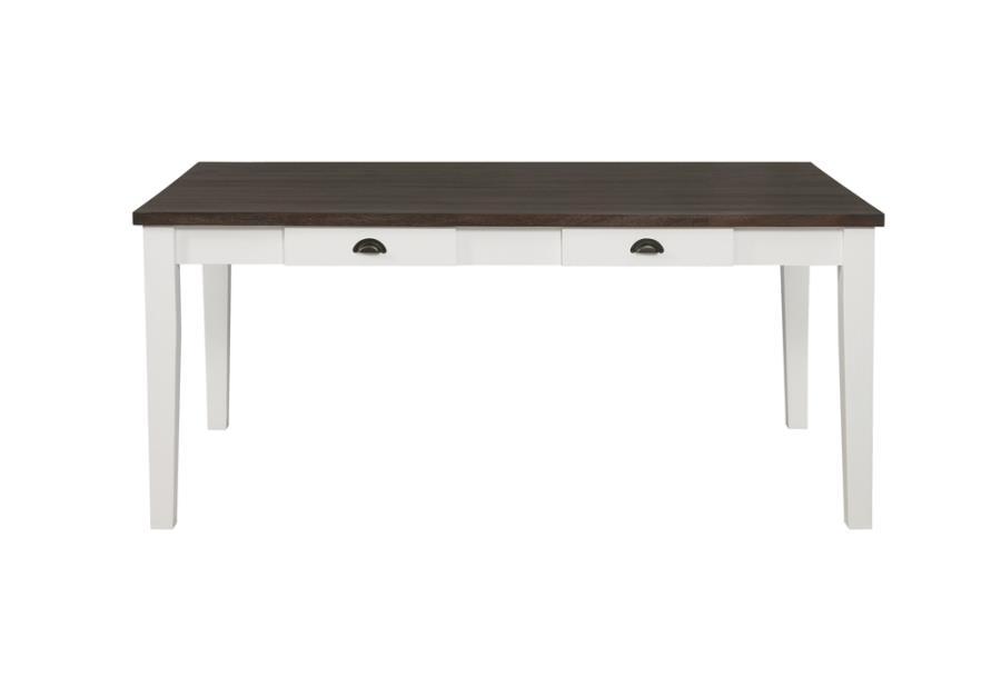 Kingman - 4-Drawer Dining Table - Espresso And White Sacramento Furniture Store Furniture store in Sacramento