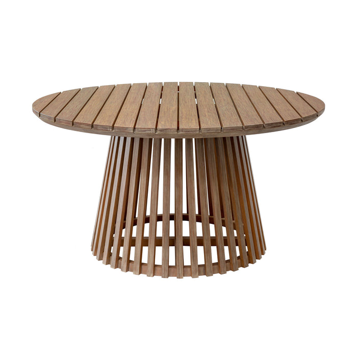 Escondido - Outdoor Patio Round Dining Table - Light Eucalyptus