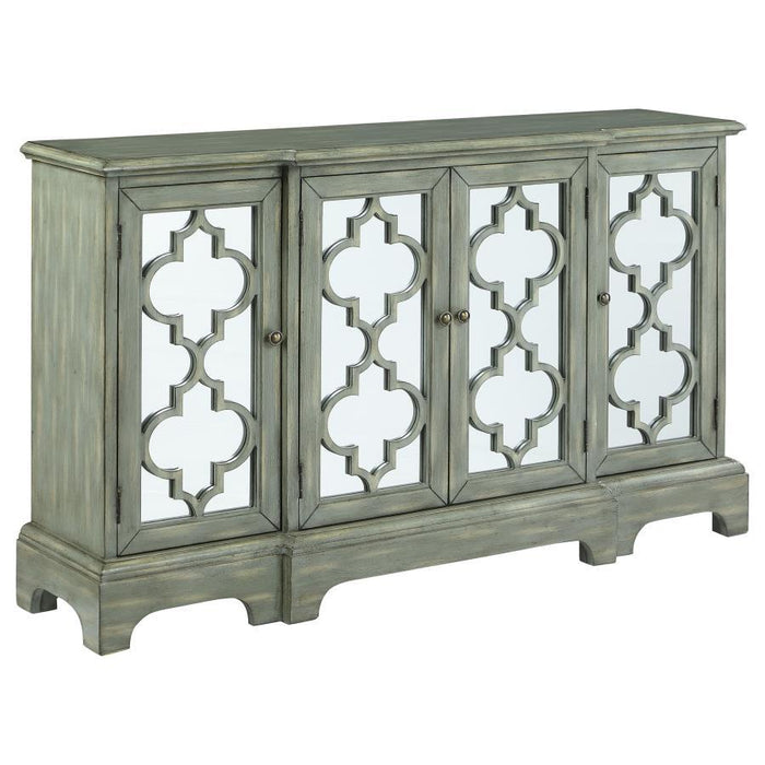 Erigeron - 4-Door Accent Cabinet - Gray Sacramento Furniture Store Furniture store in Sacramento