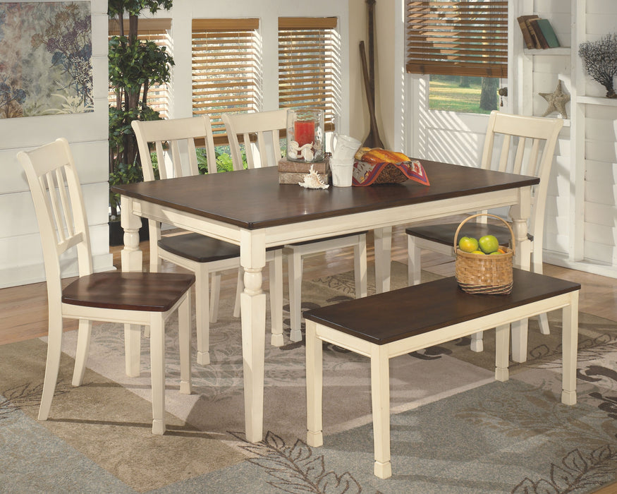 Whitesburg - Brown / Cottage White - Rectangular Dining Room Table Sacramento Furniture Store Furniture store in Sacramento