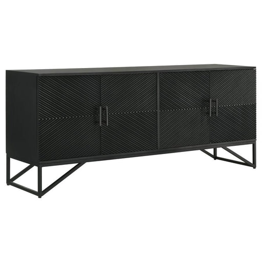 Riddell - 4-Door Accent Cabinet - Black Sacramento Furniture Store Furniture store in Sacramento