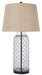 Sharmayne - White - Glass Table Lamp - Wrapped With Wire Sacramento Furniture Store Furniture store in Sacramento