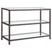 Trini - Sofa Table With Glass Shelf - Black Nickel Sacramento Furniture Store Furniture store in Sacramento