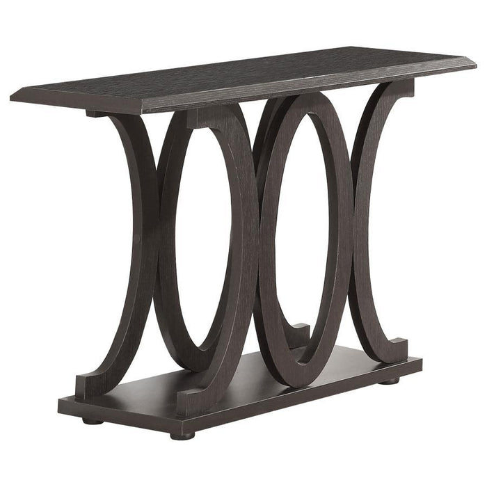 Shelly - C-Shaped Base Sofa Table - Cappuccino Sacramento Furniture Store Furniture store in Sacramento