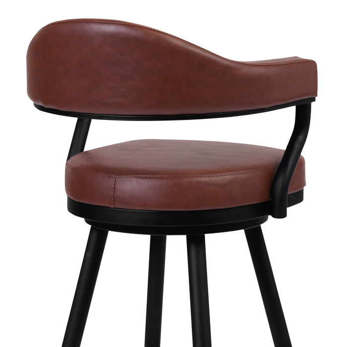 Justin - Swivel Vintage Bar Stool With Metal Legs