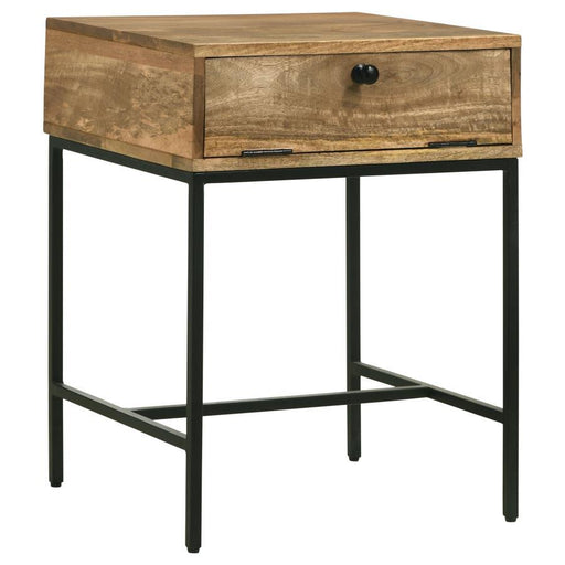 Stephie - 1-Drawer Rectangular End Table - Honey Brown Sacramento Furniture Store Furniture store in Sacramento