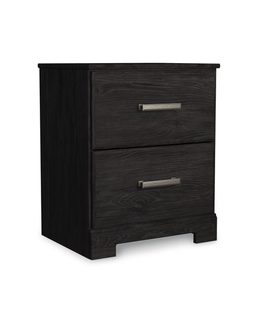 Belachime - Black - Two Drawer Night Stand Sacramento Furniture Store Furniture store in Sacramento