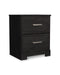 Belachime - Black - Two Drawer Night Stand Sacramento Furniture Store Furniture store in Sacramento