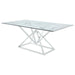 Beaufort - Rectangle Glass Top Dining Table - Chrome Sacramento Furniture Store Furniture store in Sacramento