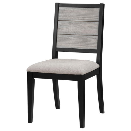 Elodie - Upholstered Padded Seat Dining Side Chair (Set of 2) - Dove Gray And Black Sacramento Furniture Store Furniture store in Sacramento
