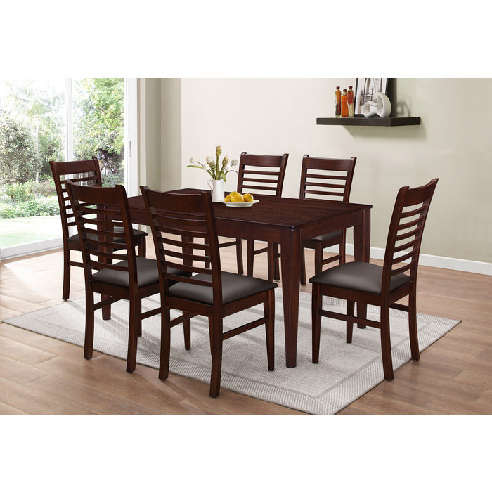 7PC Wooden MDF Dining Table Set