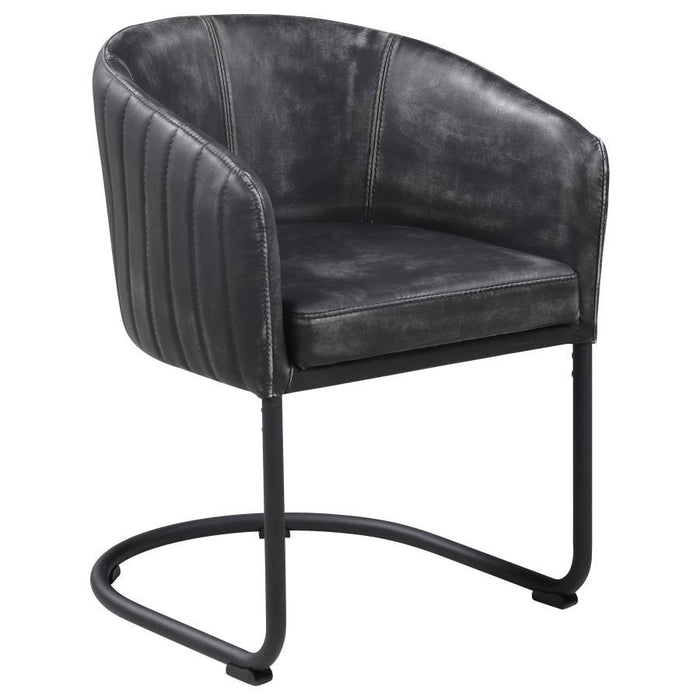 Banner - Upholstered Dining Chair - Anthracite And Matte Black Sacramento Furniture Store Furniture store in Sacramento