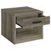 Felix - 1-Drawer Square Engineered Wood End Table - Gray Driftwood Sacramento Furniture Store Furniture store in Sacramento