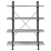 Delray - 4-Tier Open Shelving Bookcase - Gray Driftwood And Black Sacramento Furniture Store Furniture store in Sacramento